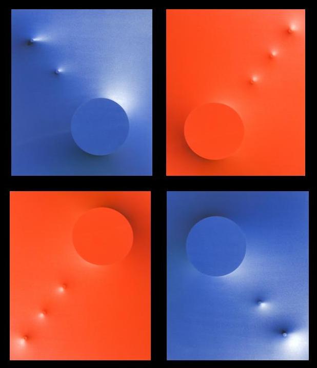 Spazio blu e arancio